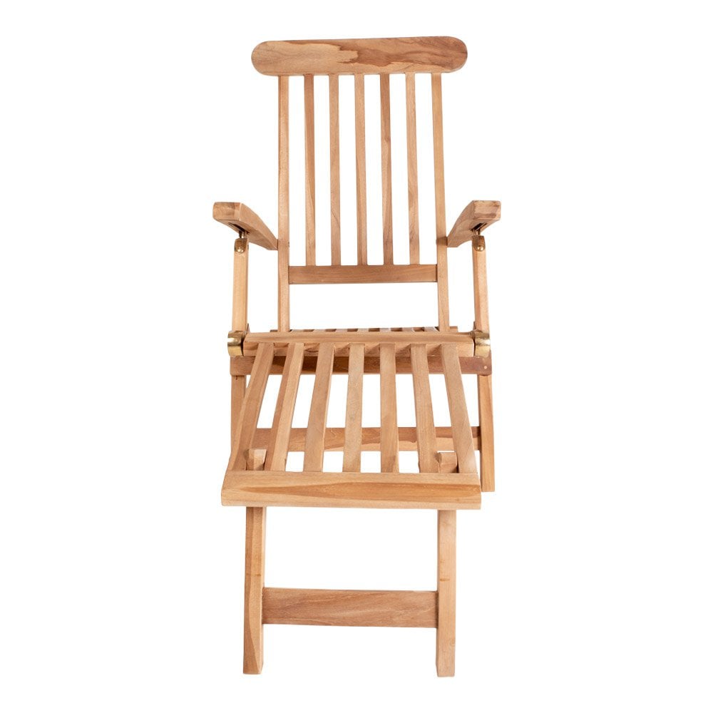 Chaise longue en teck Arrecife - Naturel, Teck, 150x60x95 cm