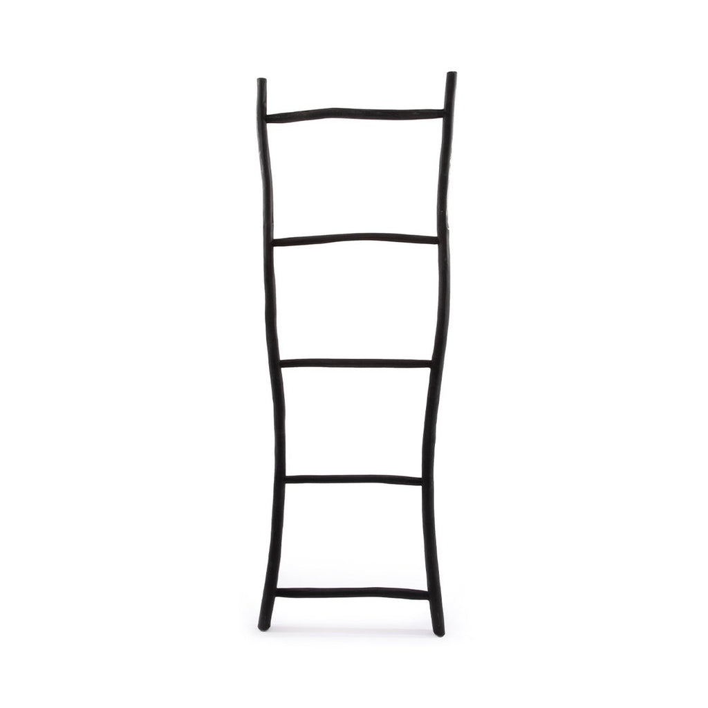 Échelle décorative en teck Tulum – Noir – 165cm | Bazar Bizar