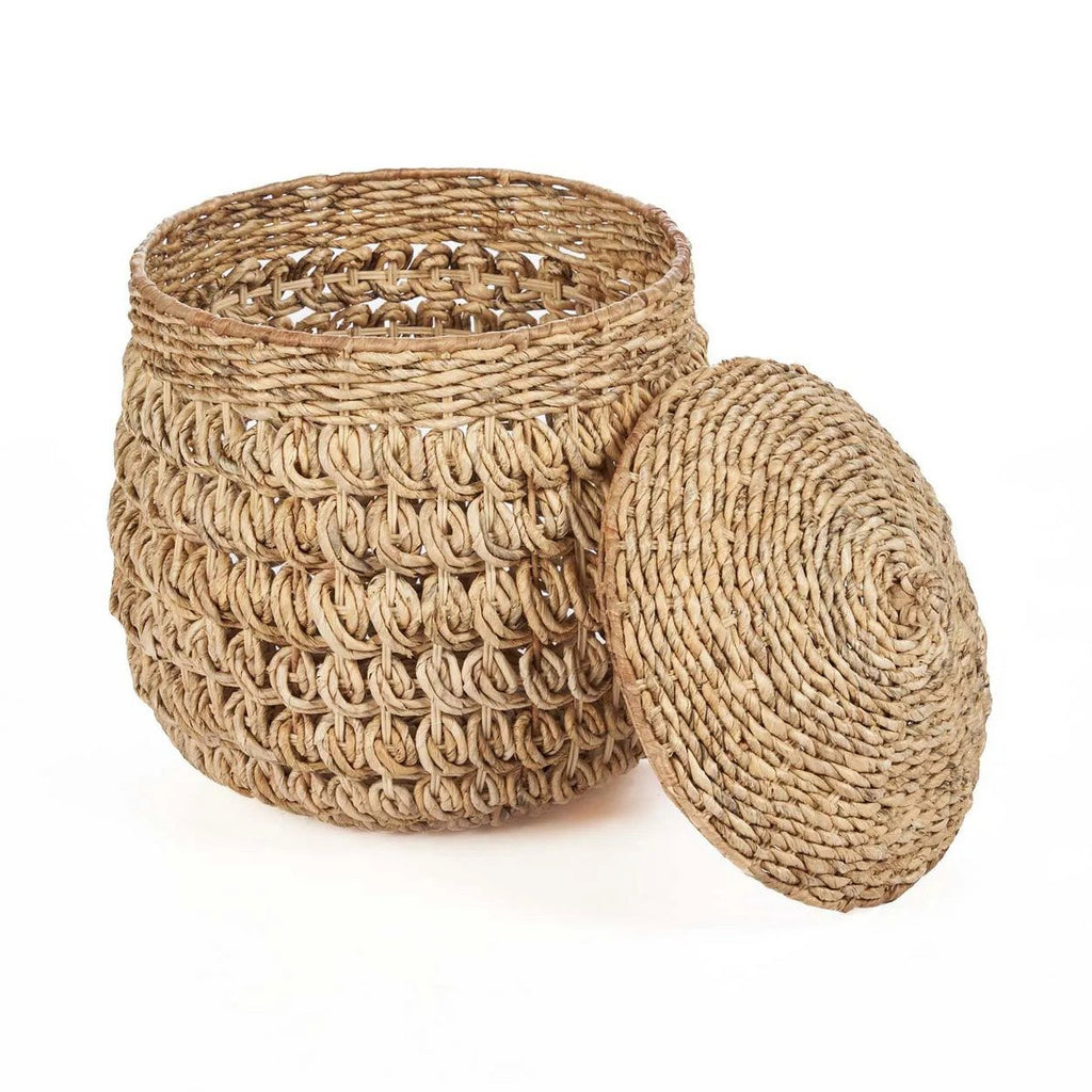 Grand panier en feuille de bananier Tarajih – Naturel – L | Bazar Bizar