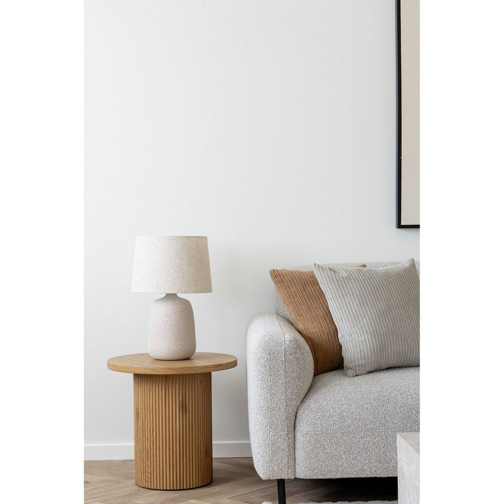 Lampe de Table Croft - Céramique Pierre Beige, 30x47 cm