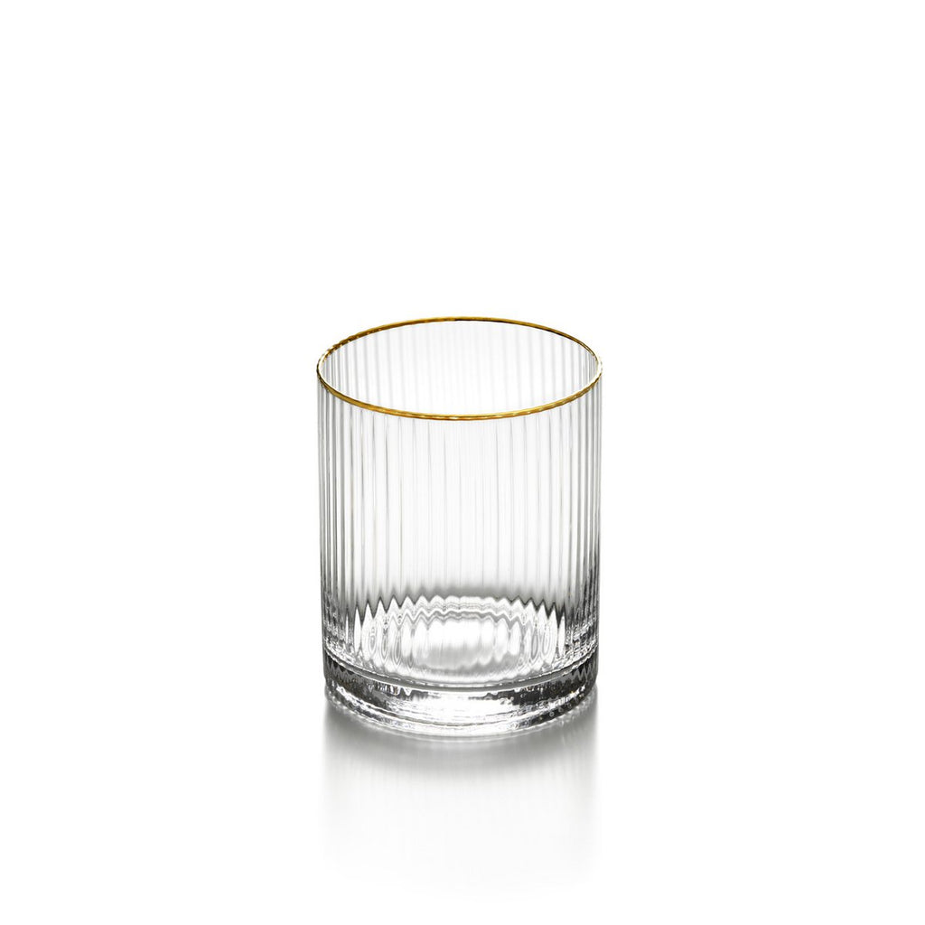 Verre lowball en verre recyclé Golden Sip – Bord Or | Bazar Bizar