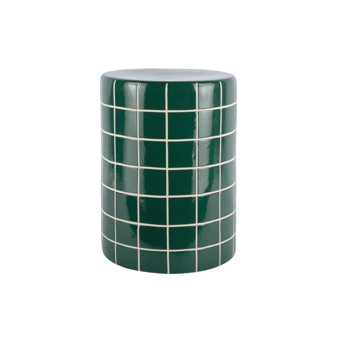 Table d'Appoint Rétro Carreaux Haute Verte