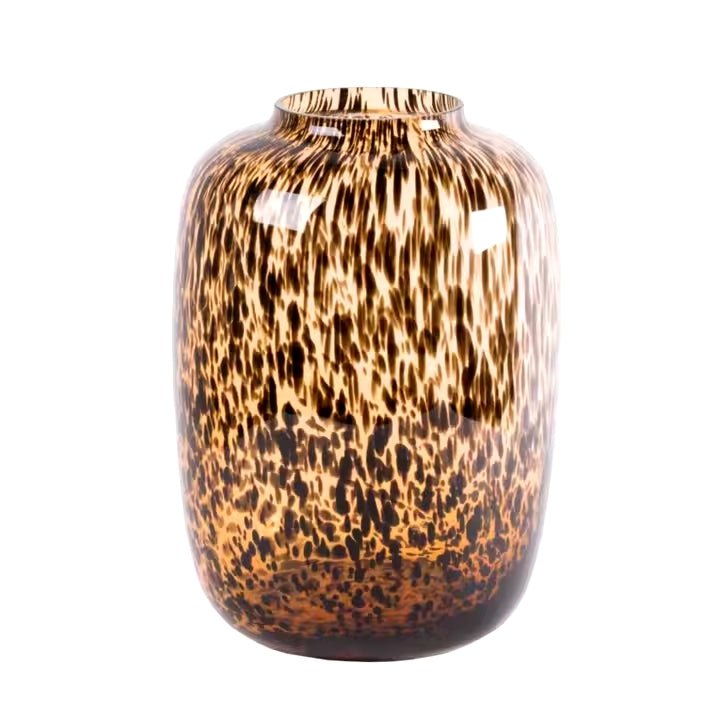 Vase Guépard grand modèle – Verre marron – 32,5 x 45 cm