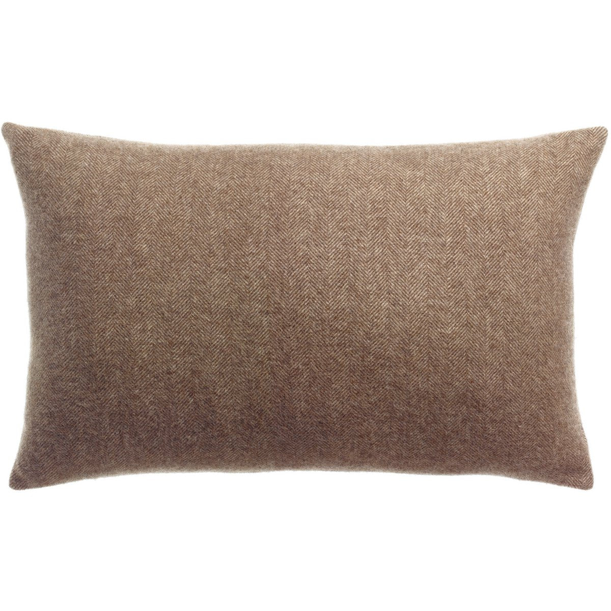 Coussin Carina Café en laine mérinos et cachemire 40 × 65 cm