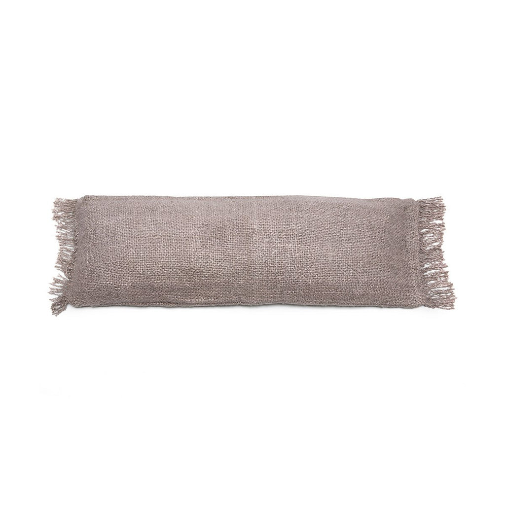 Housse de coussin traversin en coton Oh My Gee – Gris Perle – 35×100cm | Bazar Bizar
