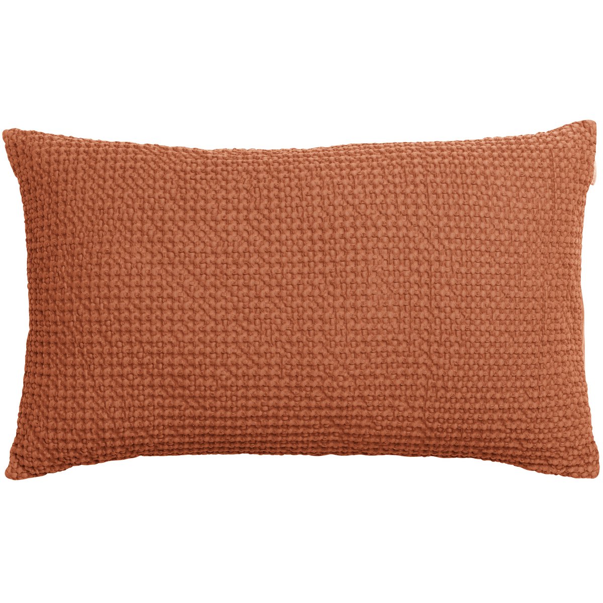 Coussin Maia Cuivre en coton recyclé nid d’abeilles 30 × 50 cm