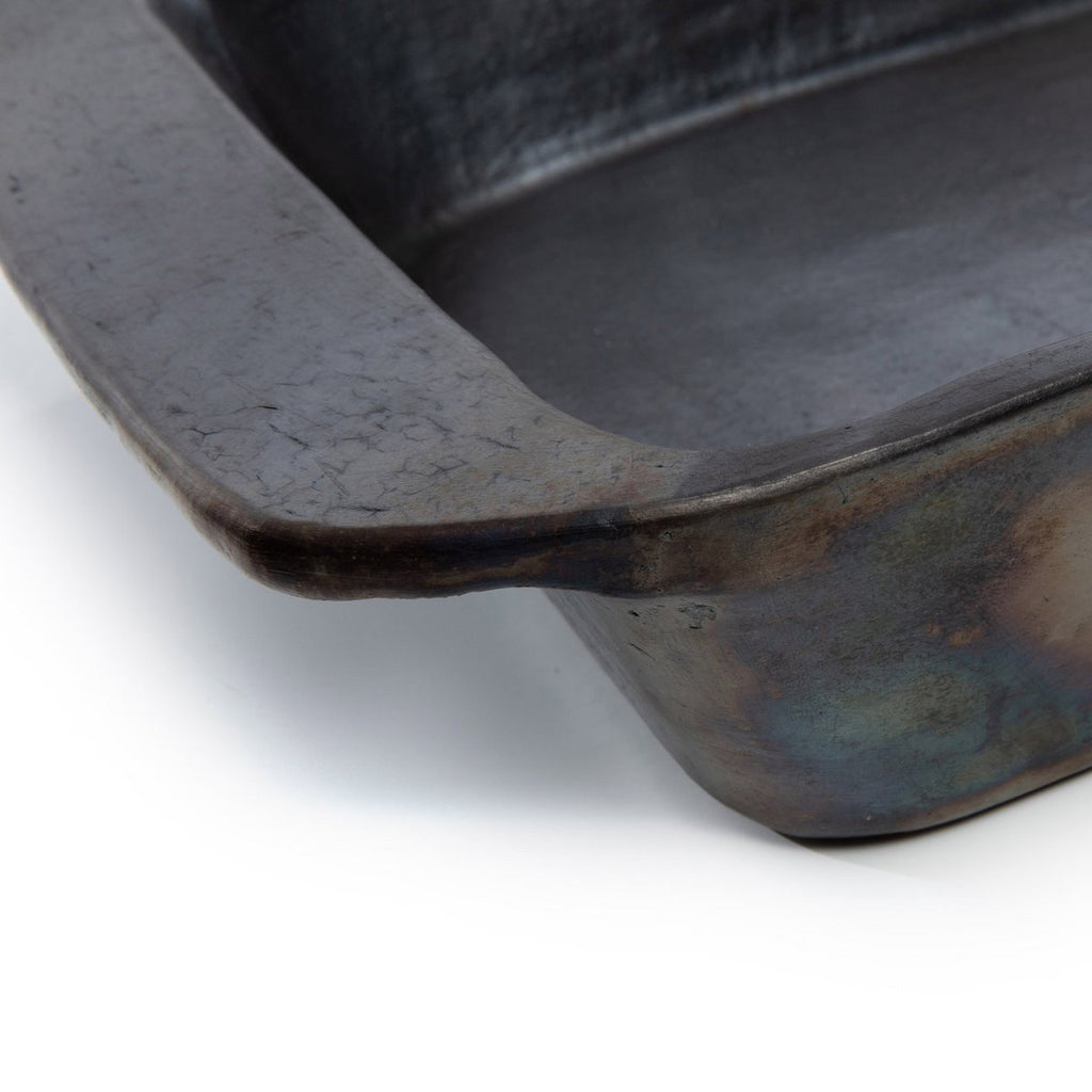 Plat en terre cuite brûlée Burned Oven Tray – Noir | Bazar Bizar