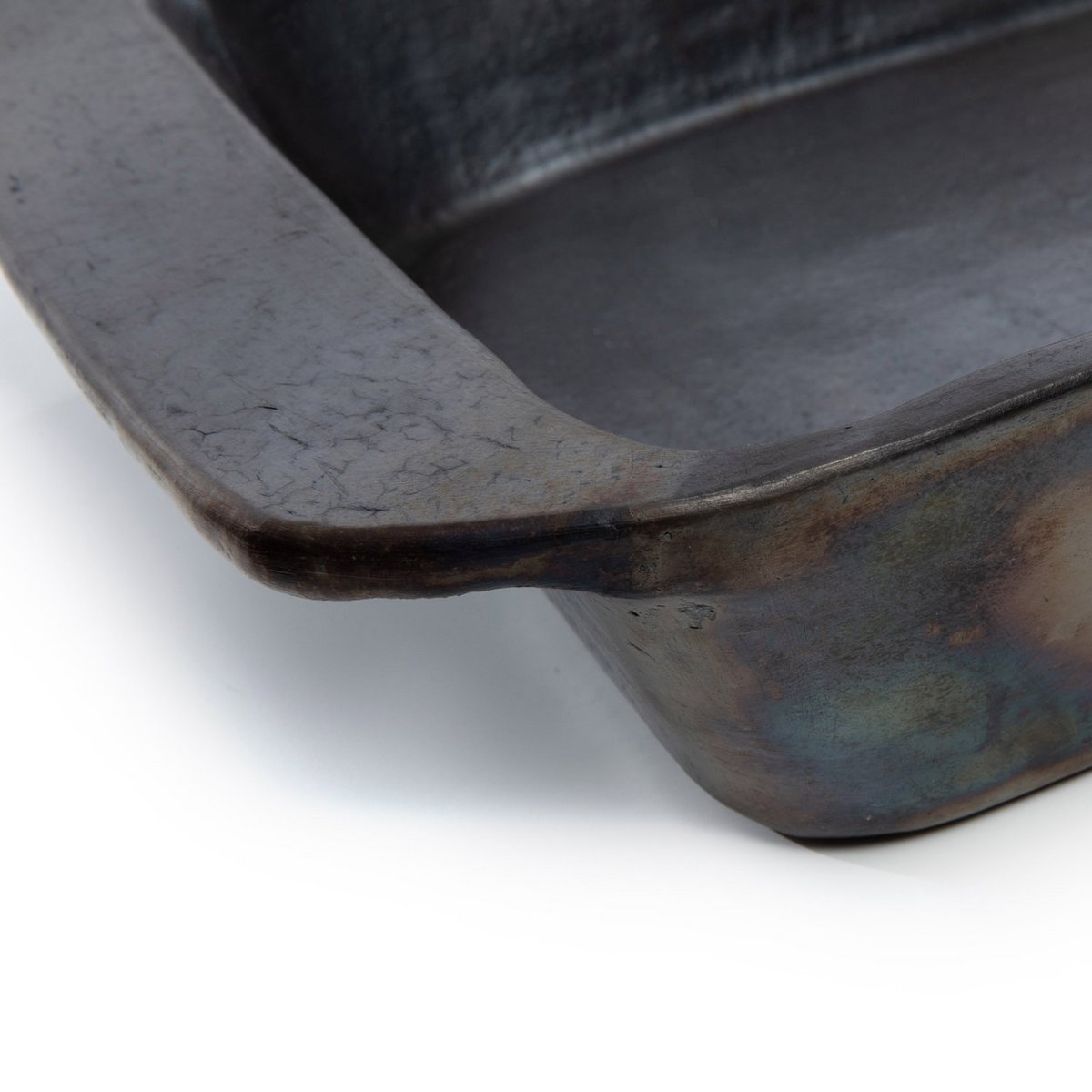Plat en terre cuite brûlée Burned Oven Tray – Noir | Bazar Bizar