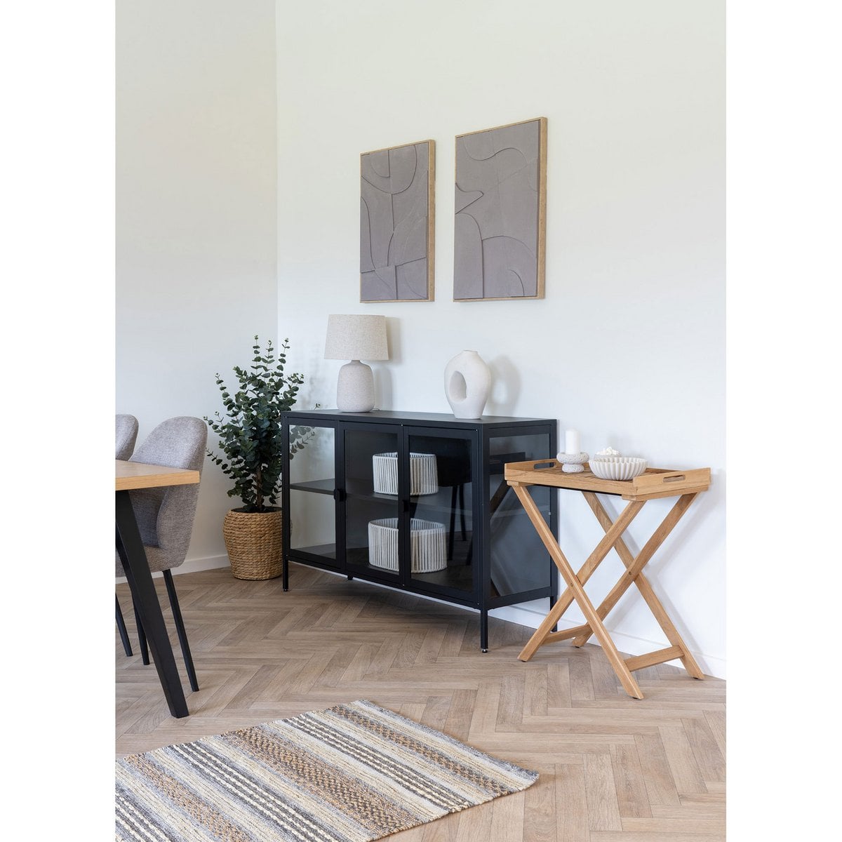 Table-Plateau Ronda - Teck Naturel, 60x40x70 cm