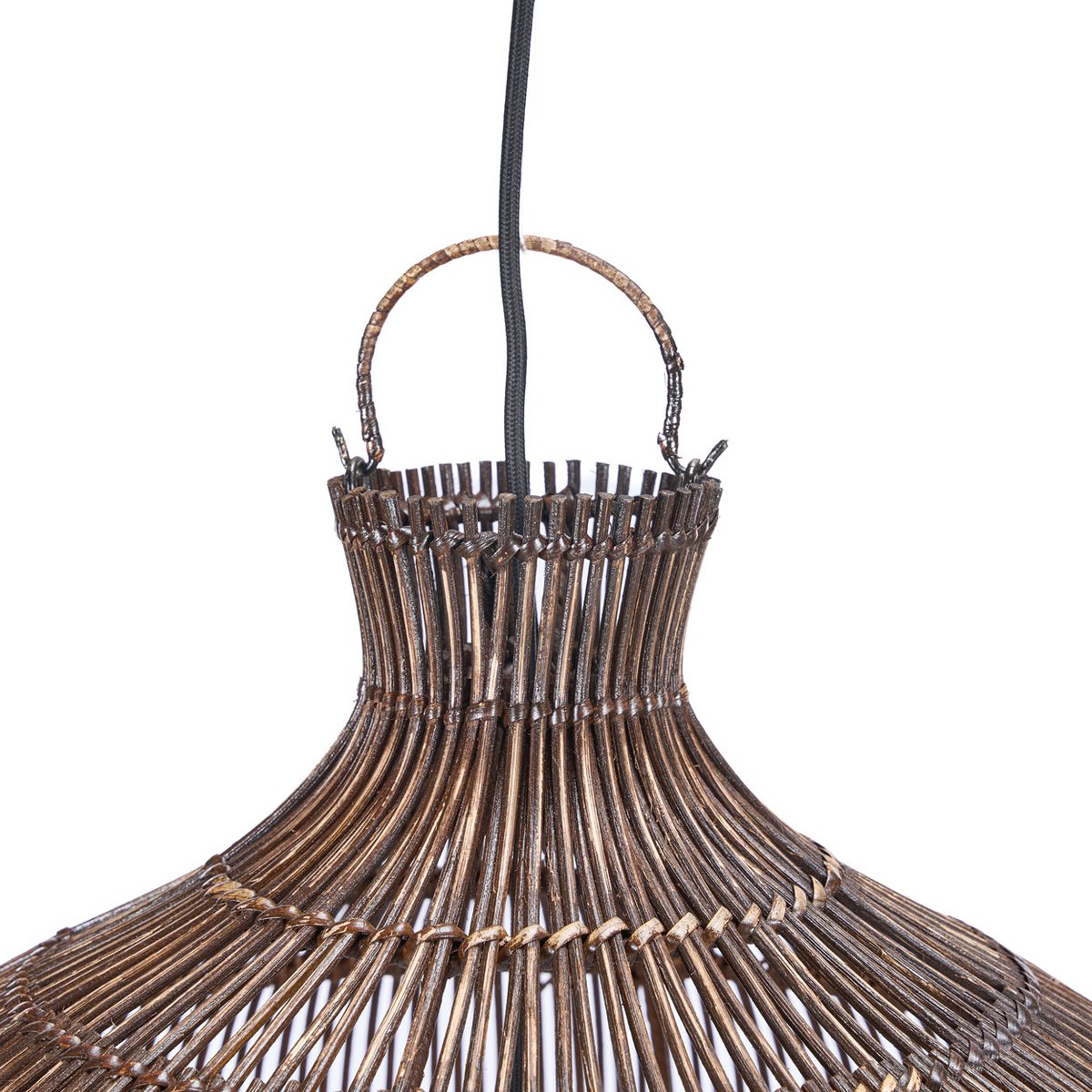 Suspension en bambou Desert Gourd – Noyer Foncé – S | Bazar Bizar