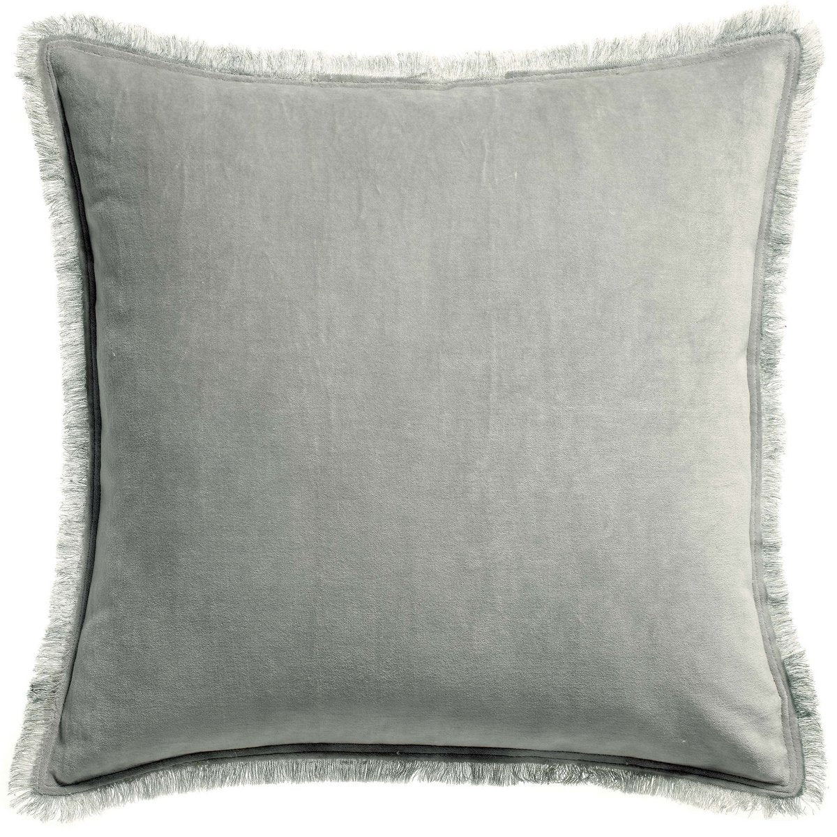 Coussin Fara Perle en velours de coton 45 × 45 cm