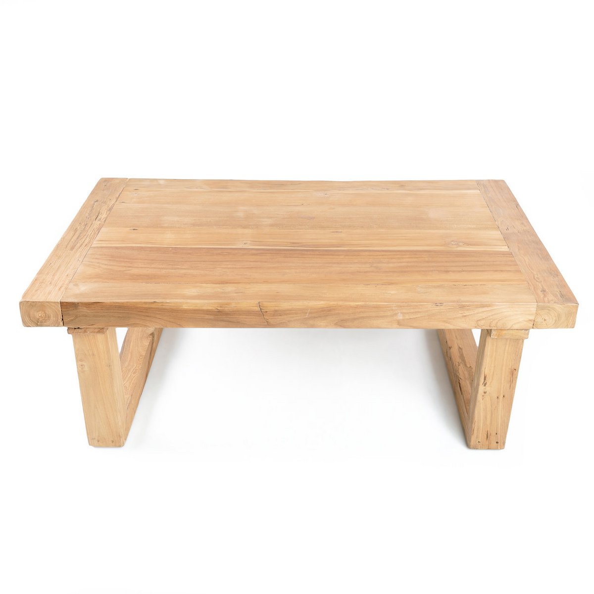 Table basse en teck récupéré – Naturel – 110×70cm | Bazar Bizar