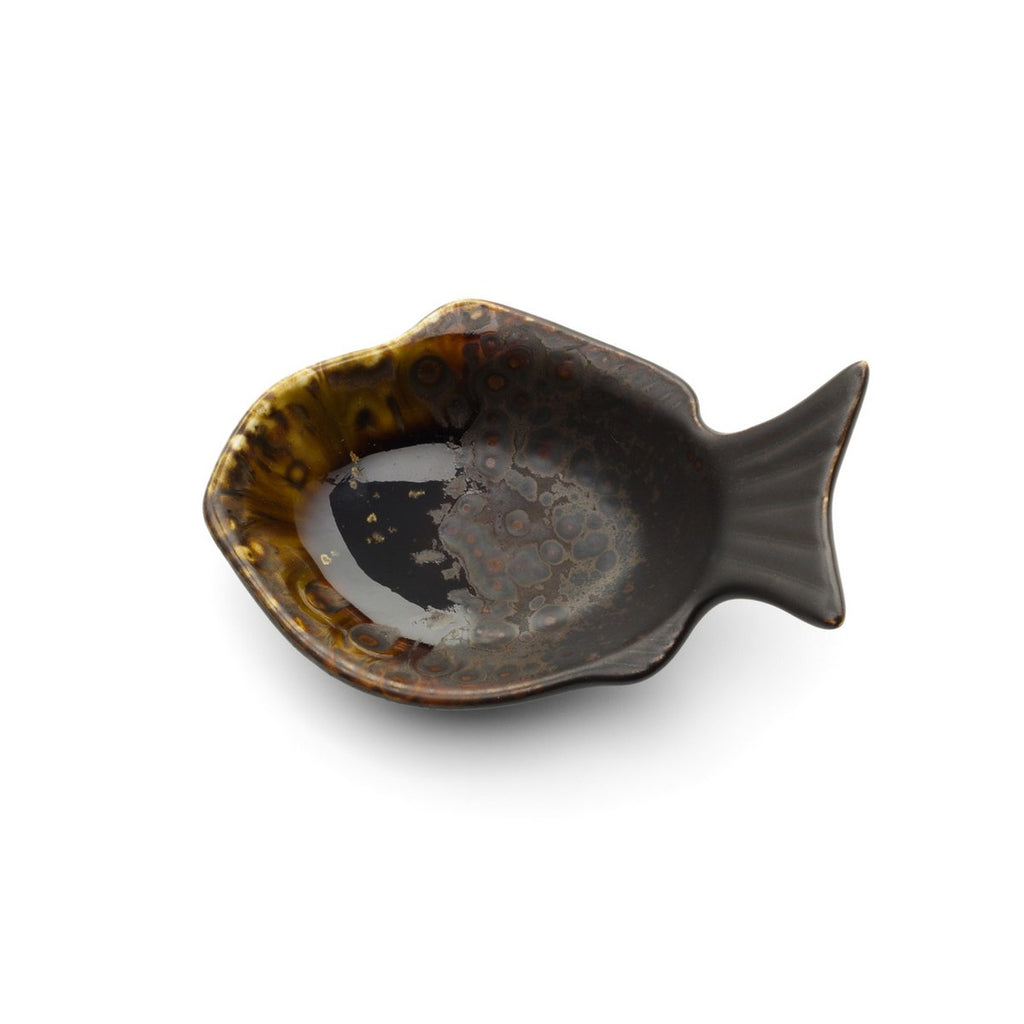 Bol en forme de poisson en céramique Merapi – Marron – S | Bazar Bizar