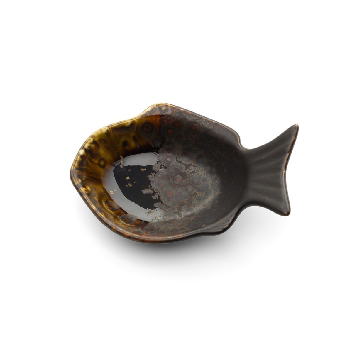 Bol en forme de poisson en céramique Merapi – Marron – S | Bazar Bizar