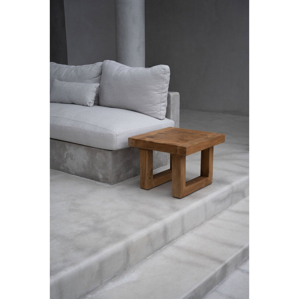 Table d’appoint en teck récupéré – Naturel | Bazar Bizar