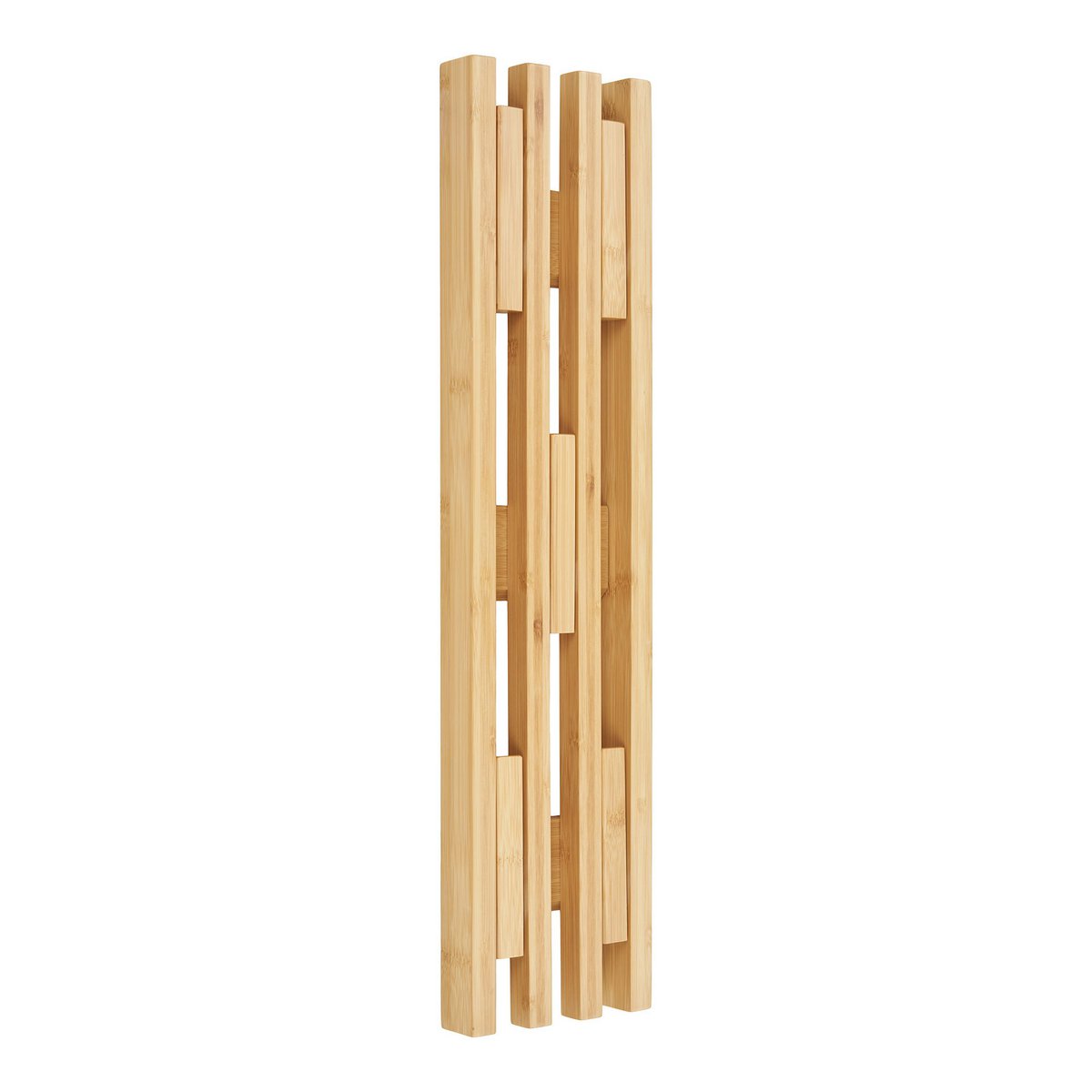 Porte-manteau Mural en Bambou Naturel - 9,5x60 cm