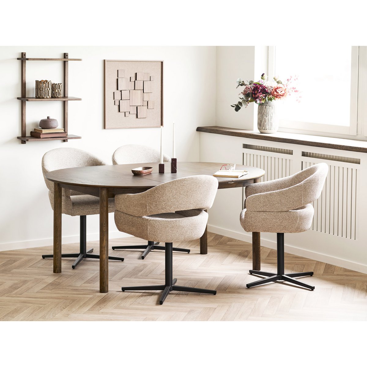 Étagère murale Townsville chêne marron foncé – 50 × 20 × 75 cm