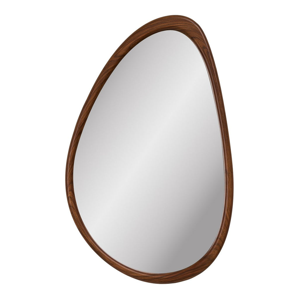 Miroir Luxon forme organique aspect bois 50 × 80 cm