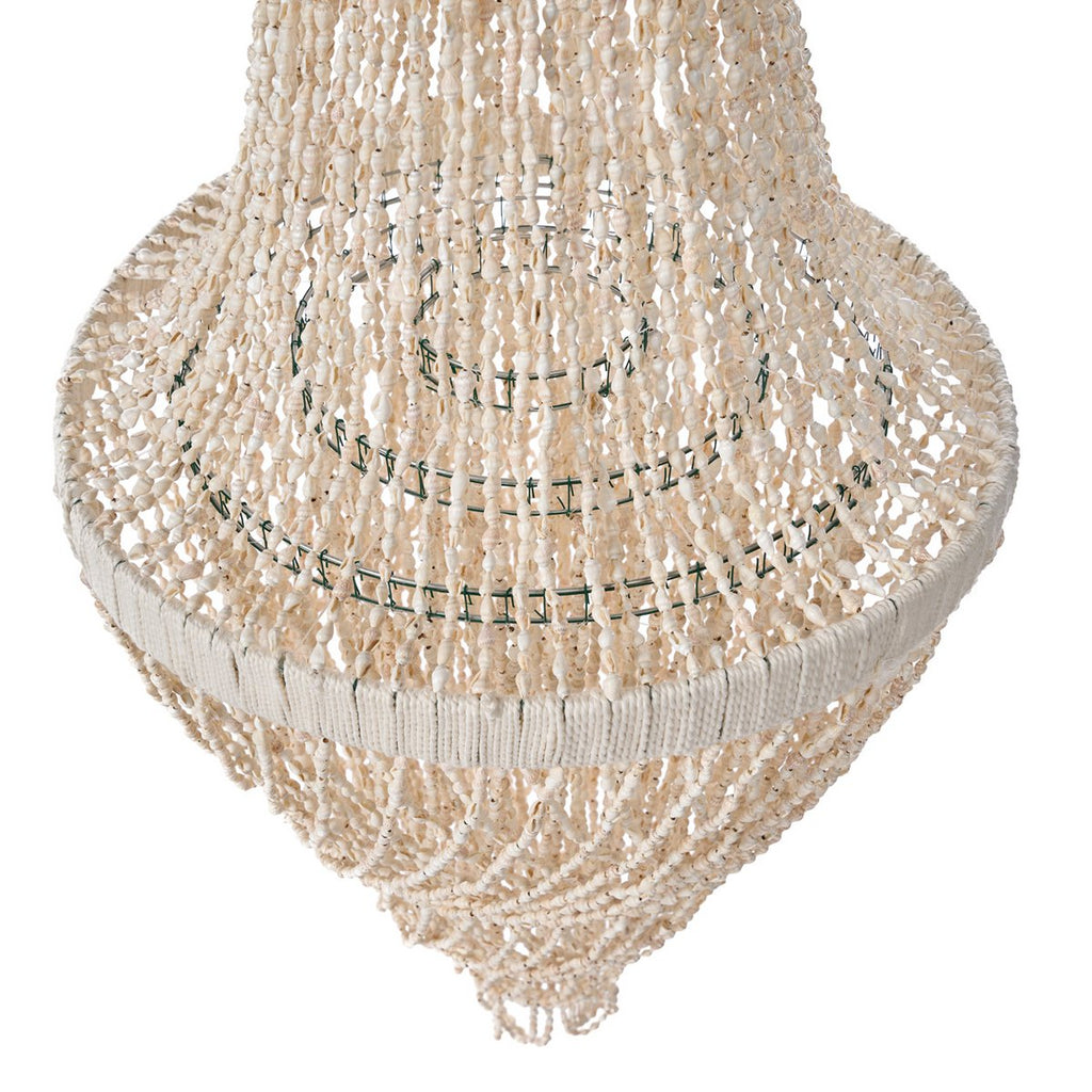 Lustre en coquillages Ocean Tower – Naturel – L | Bazar Bizar
