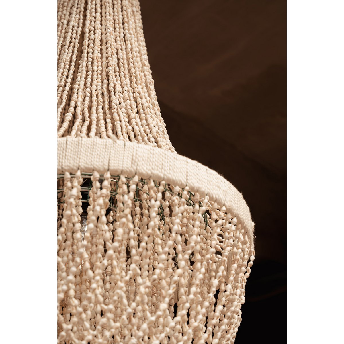 Lustre en coquillages Ocean Tower – Naturel – L | Bazar Bizar