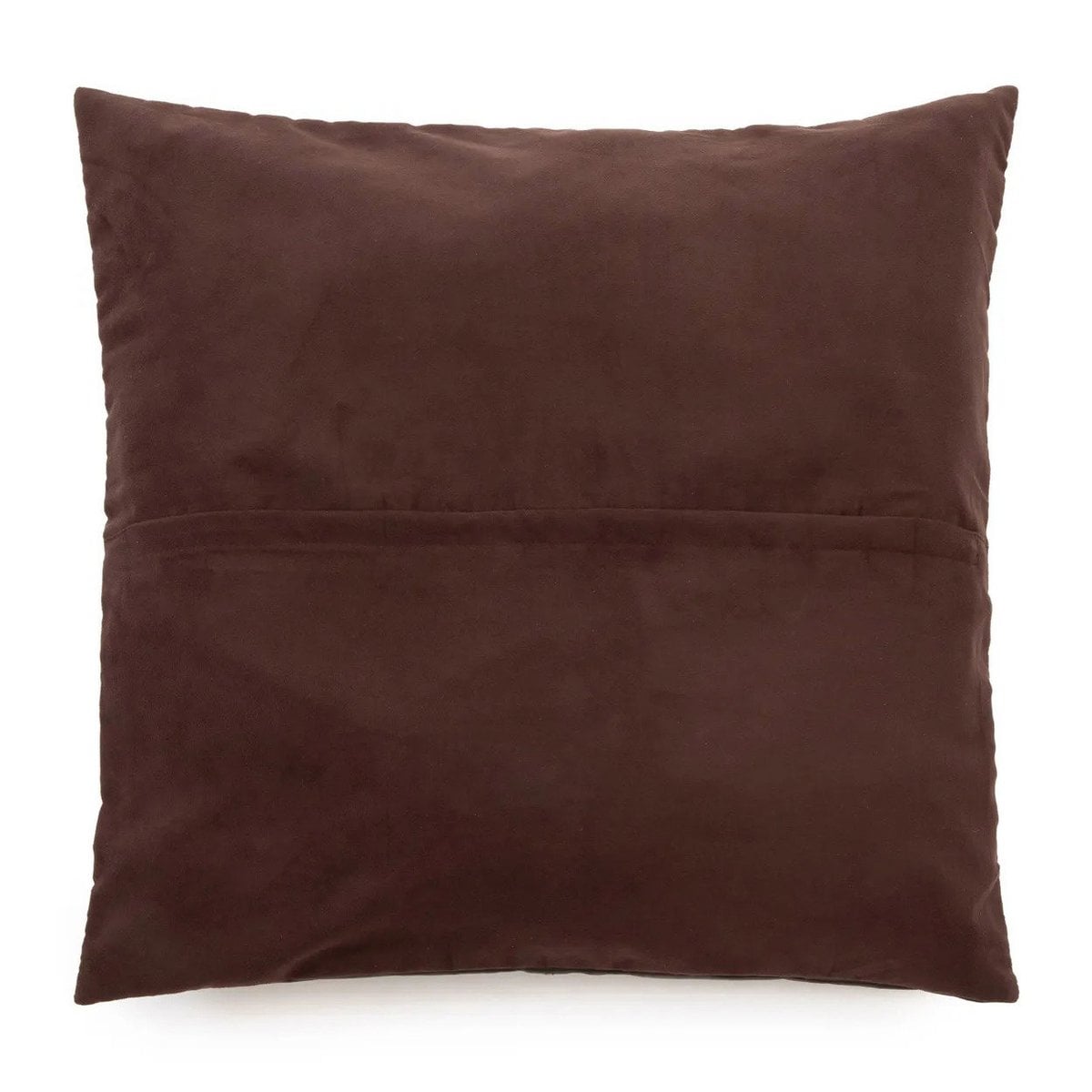 La Housse de Coussin en Cuir à Quatre Panneaux - Choco - 60x60