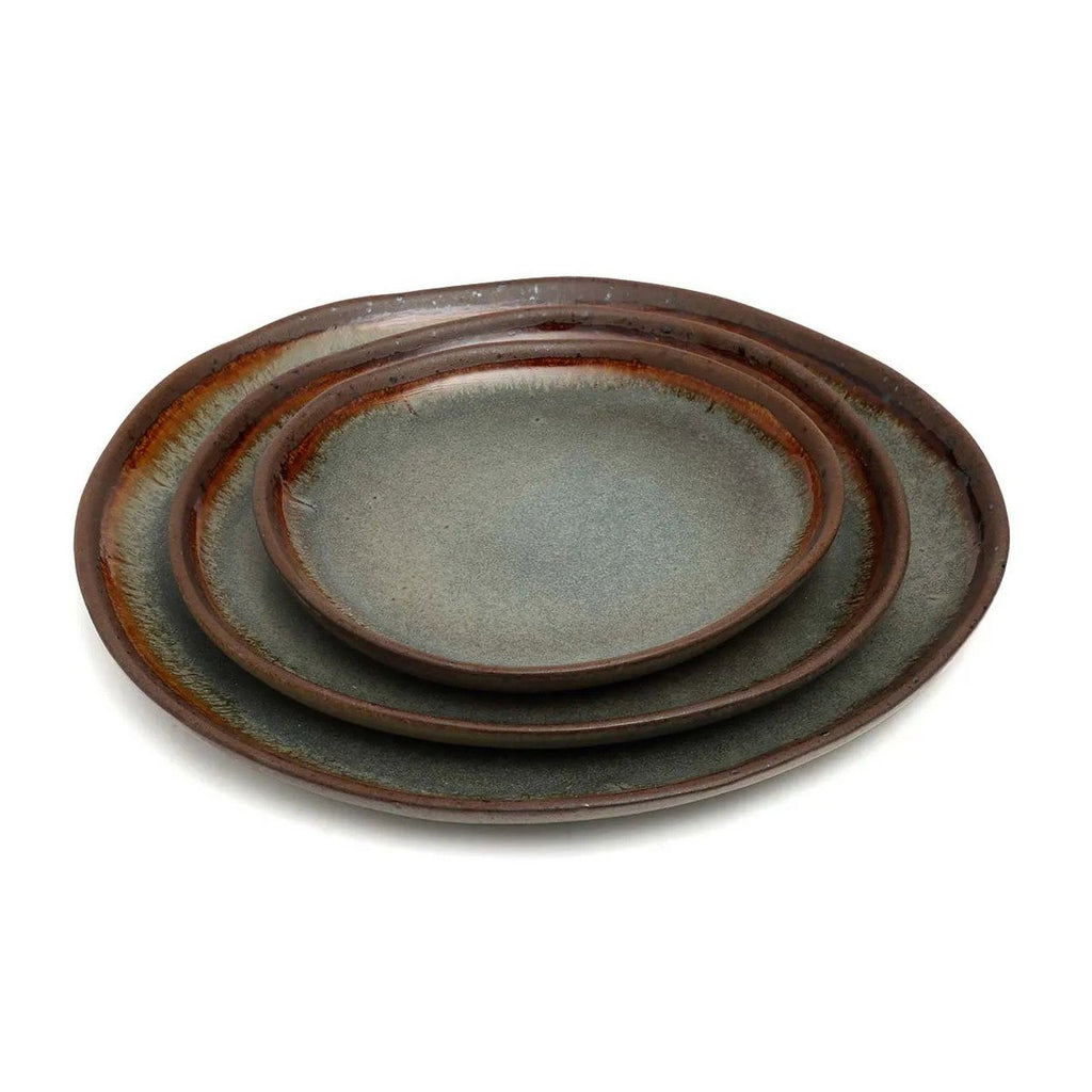 Assiette apéritif en grès Côa – Gris Bleué | Bazar Bizar