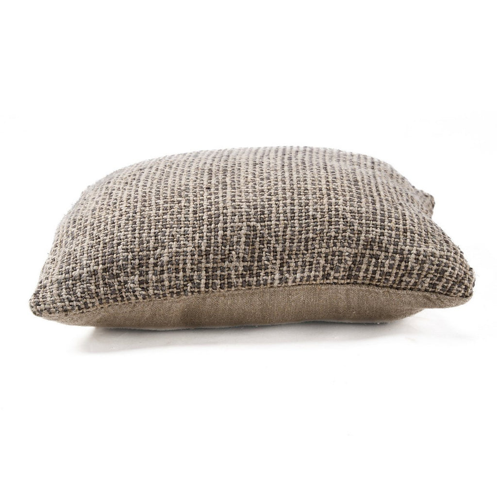 Housse de coussin en lin Grain de Lin – Noir Naturel – 50×50cm | Bazar Bizar