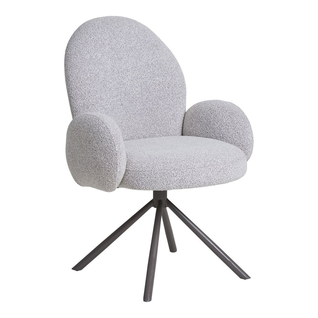 Chaise de salle à manger Lana pivotante – Bouclé sable