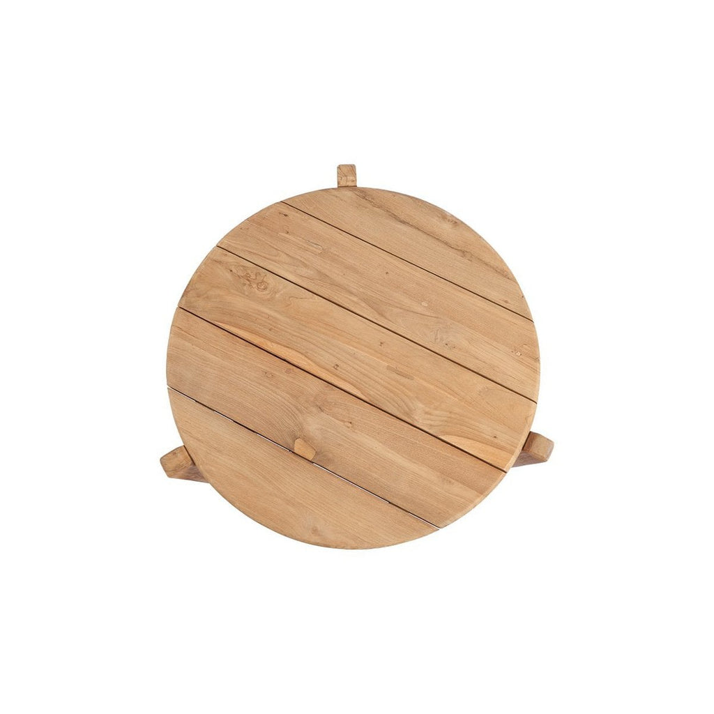 Table basse d’extérieur Seseh en teck récupéré Ø 50 cm