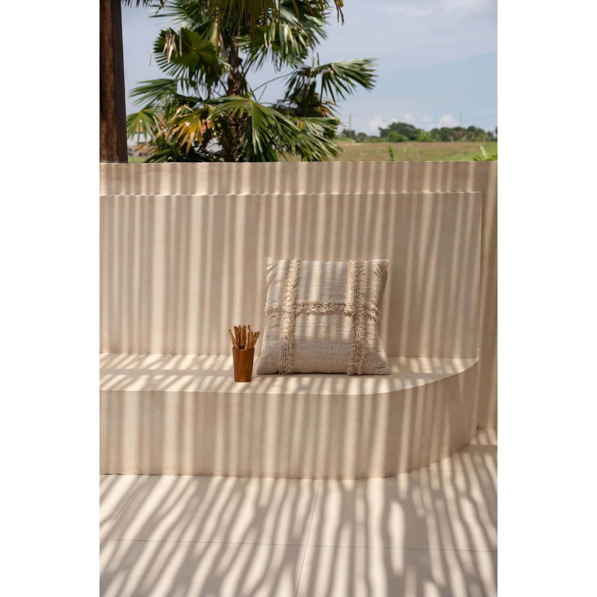 Housse de coussin en coton Nomade – Naturel – 50×50cm | Bazar Bizar