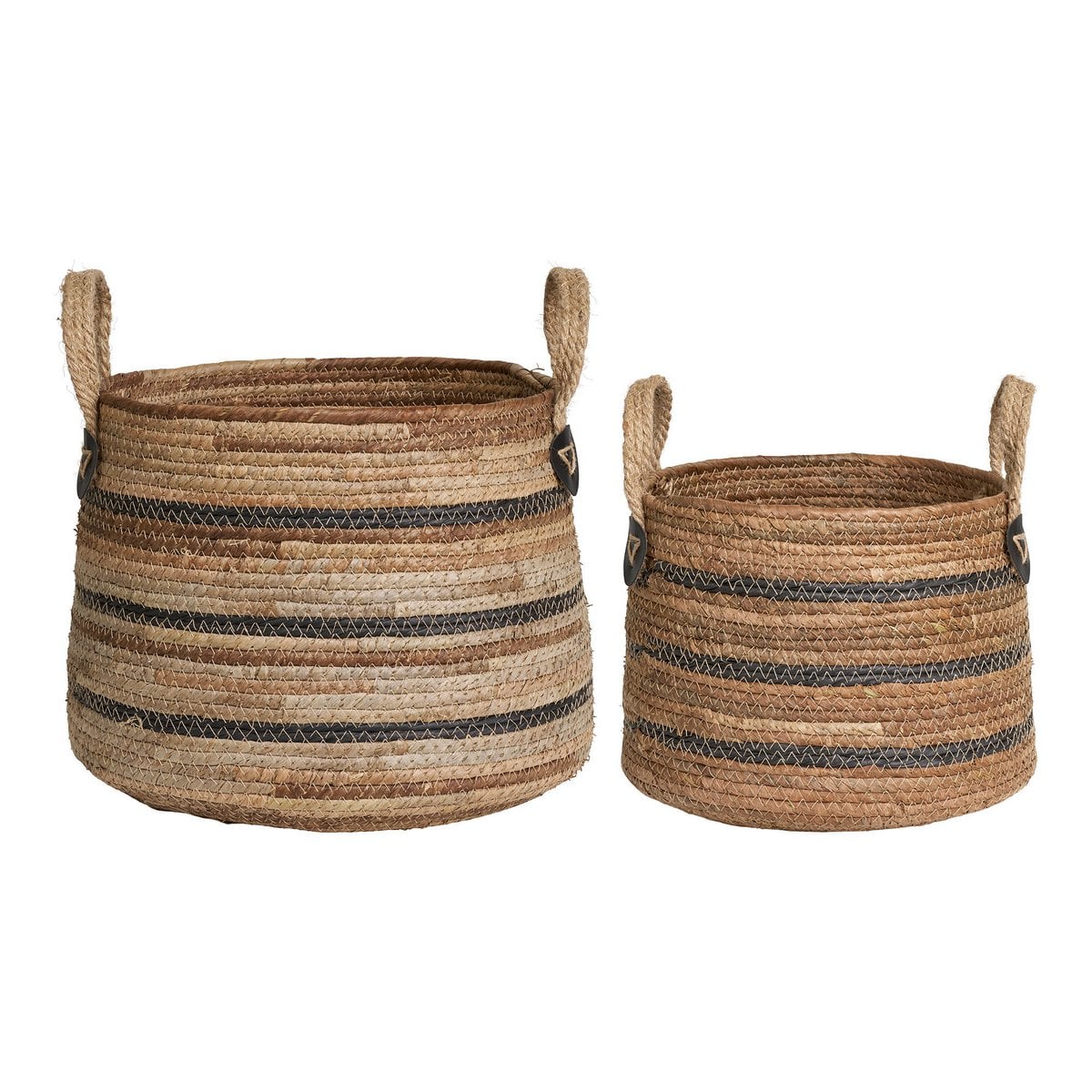 Paniers Erba en Feuille de Bananier Naturel - Lot de 2