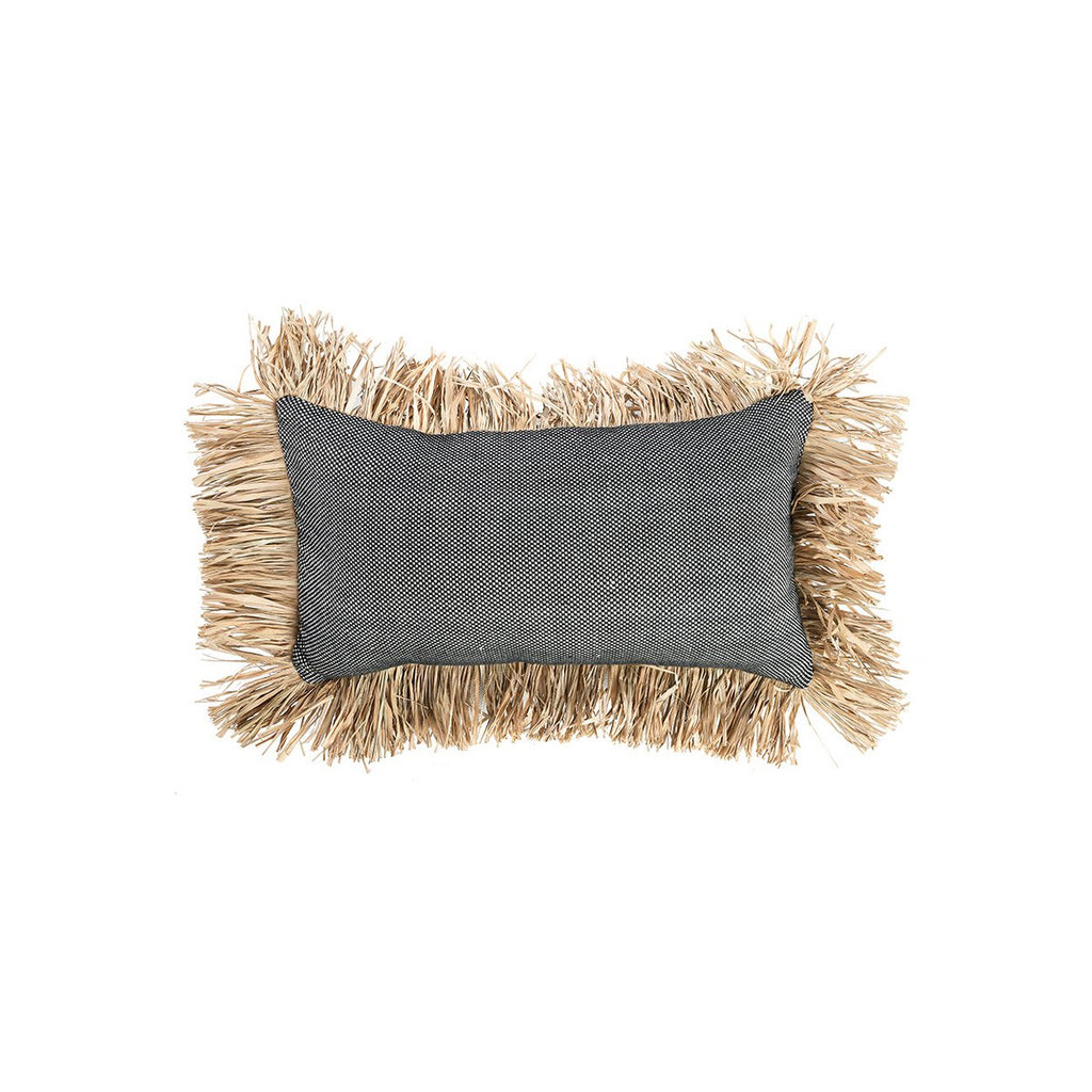 Housse de coussin Bonita noir et naturel 30 × 50 cm