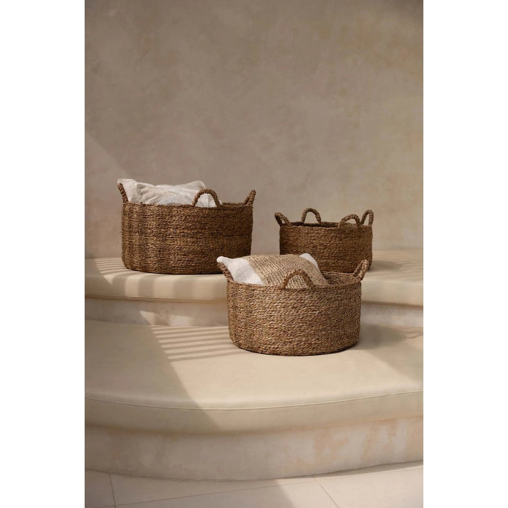 Panier de rangement en jonc de mer Quatre Mains – Naturel – S | Bazar Bizar