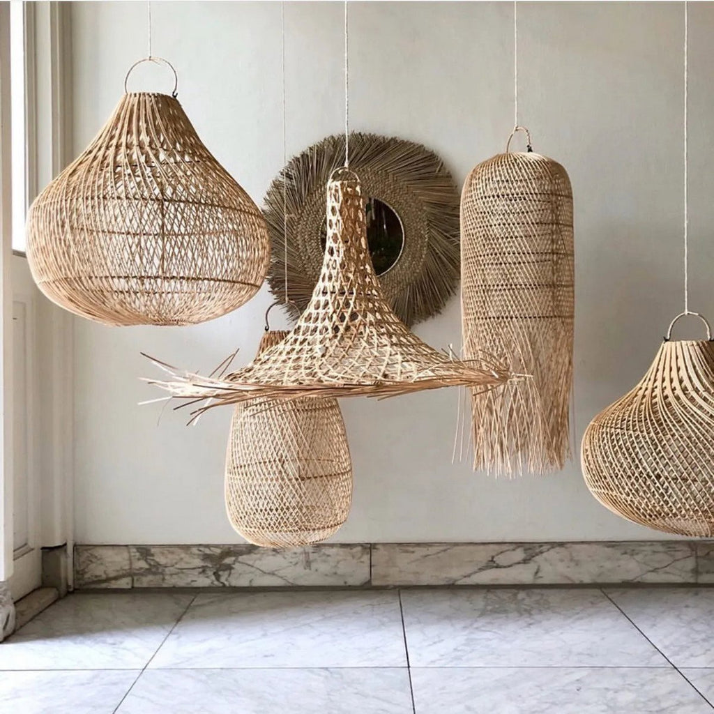 Suspension en rotin naturel Calmar – Naturel – M | Bazar Bizar