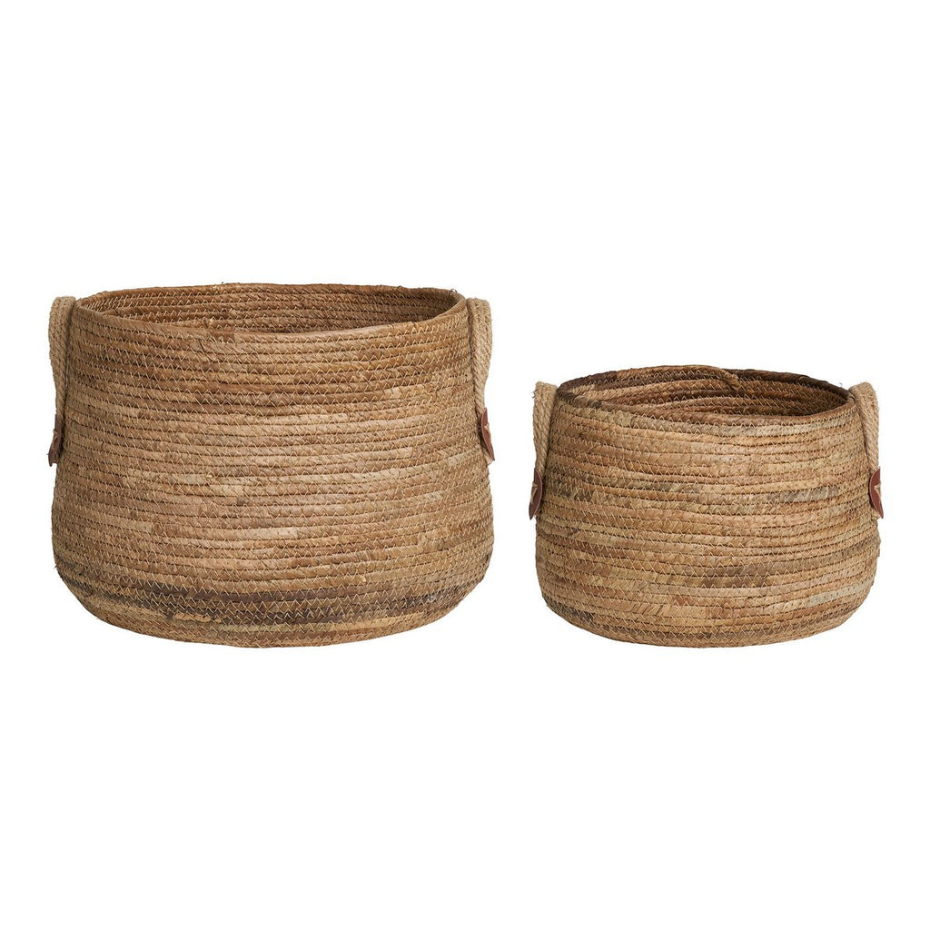 Paniers Aoste en Feuille de Bananier Naturel - Lot de 2