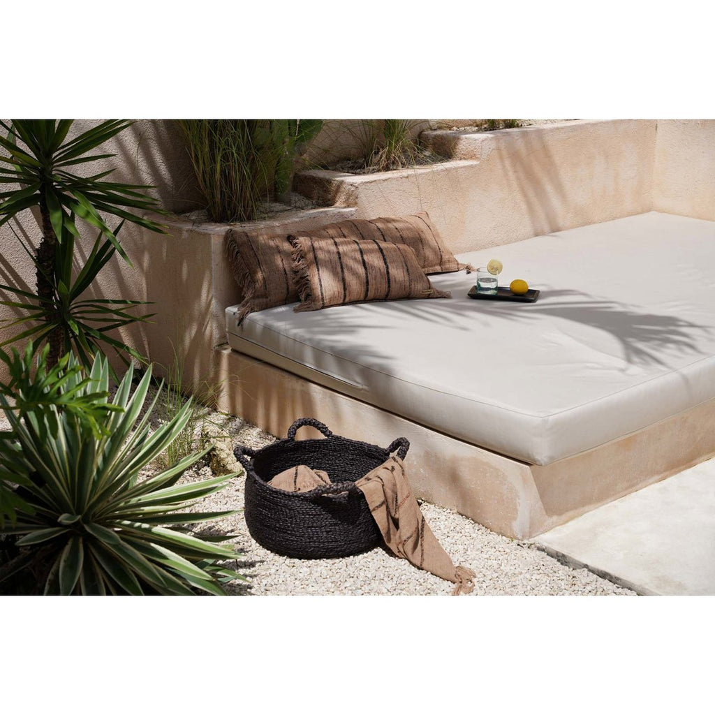 Panier de rangement en herbes marines Quatre Mains – Noir – M | Bazar Bizar