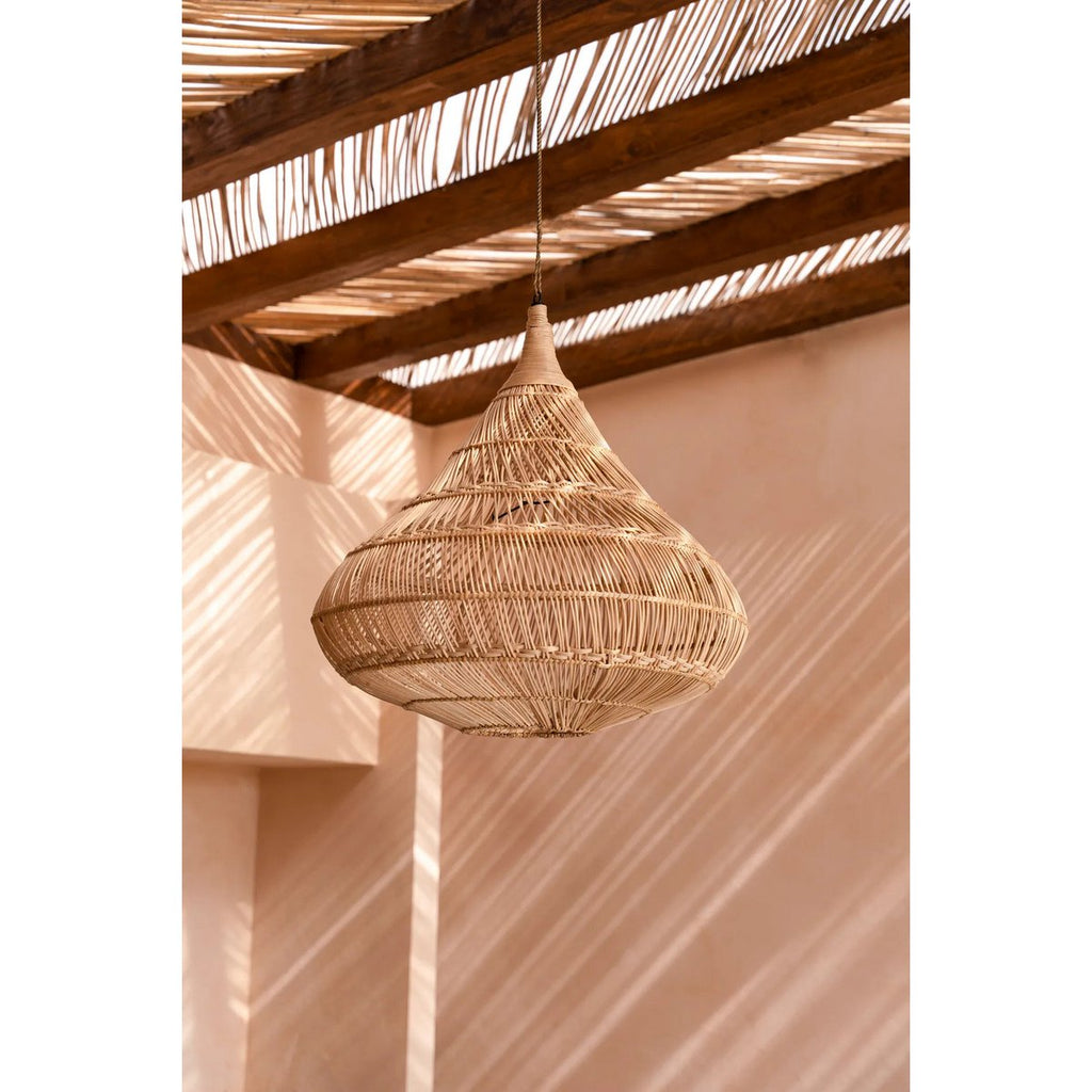 Suspension en rotin Le Pendentif Goutte – Naturel – XL | Bazar Bizar