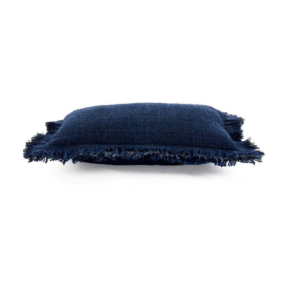 Housse de coussin Azure Fringe bleu 30 × 50 cm