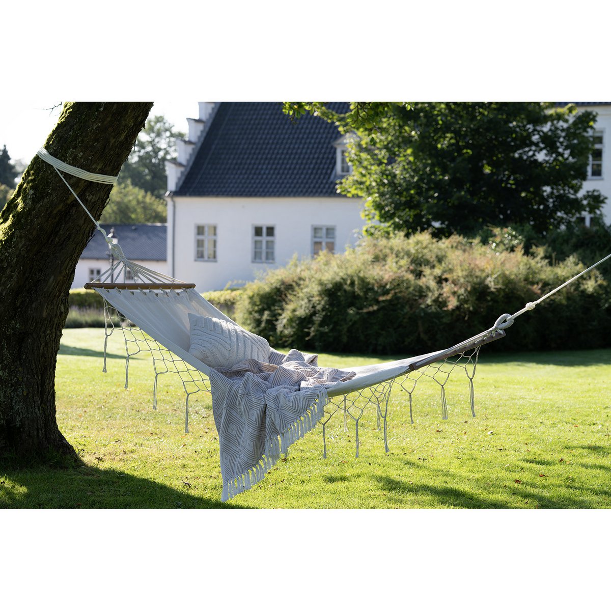 Hamac Edessa – Coton & polyester, blanc cassé