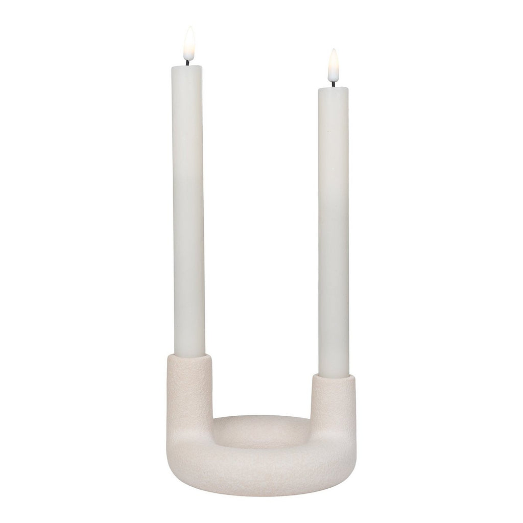 Bougeoir en céramique – Beige
