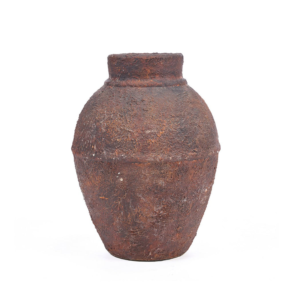 Vase Amphora Rustica bordeaux M en terre cuite – 30 cm