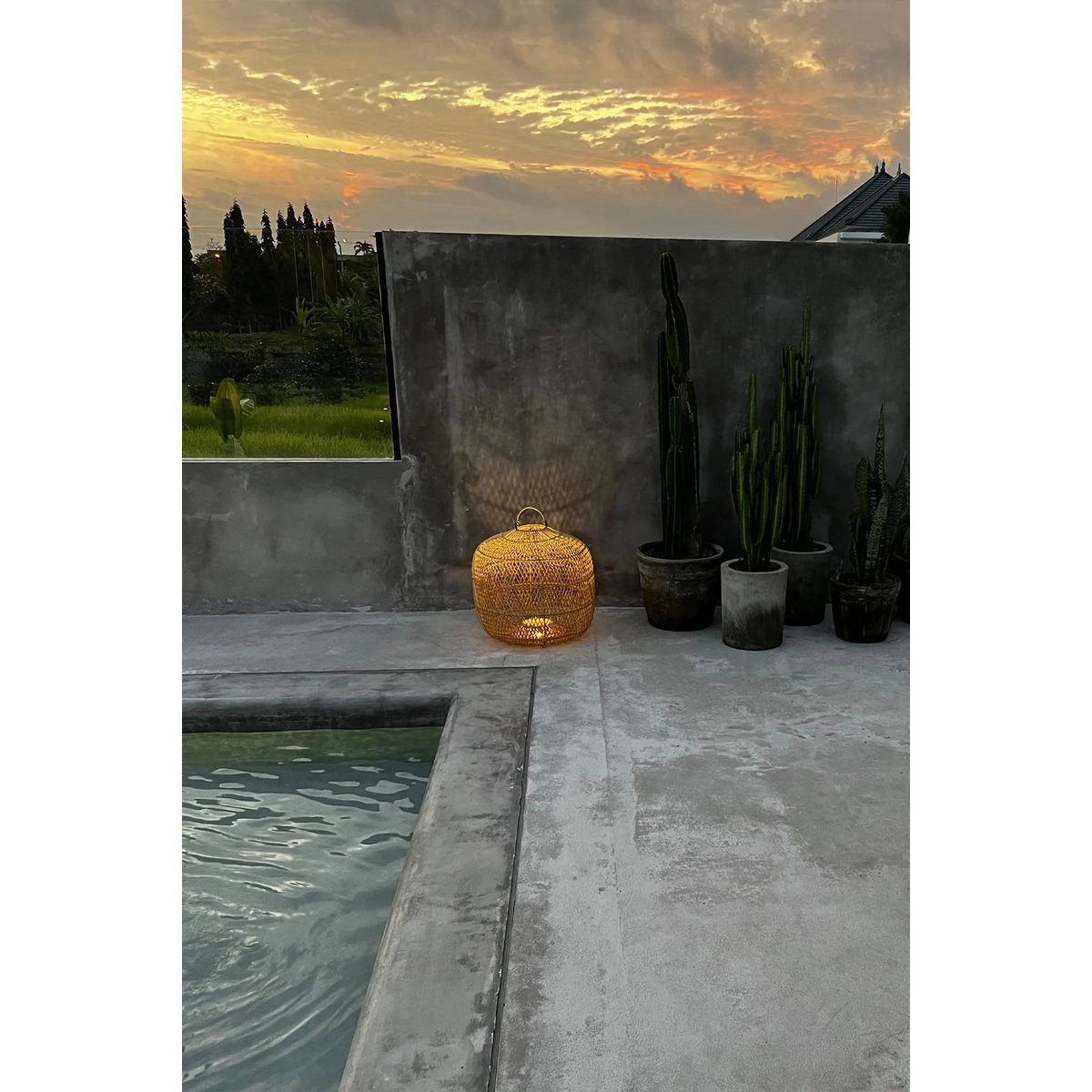 Suspension en rotin Batu Bolong – Naturel – L | Bazar Bizar