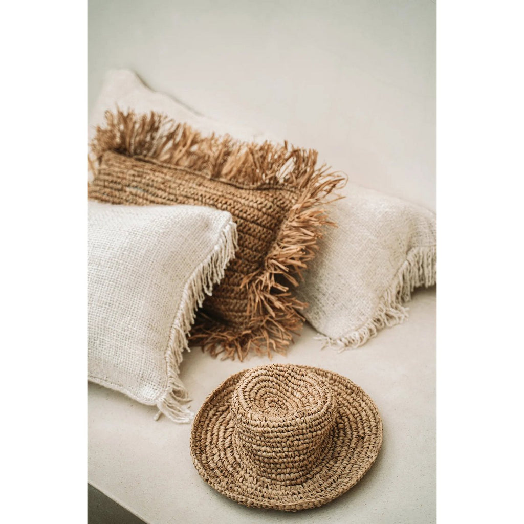 Housse de coussin traversin en coton Oh My Gee – Crème – 35×100cm | Bazar Bizar