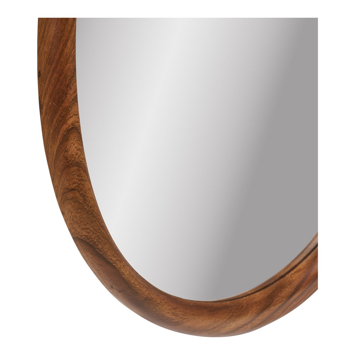 Miroir Luxon forme organique aspect bois 50 × 80 cm