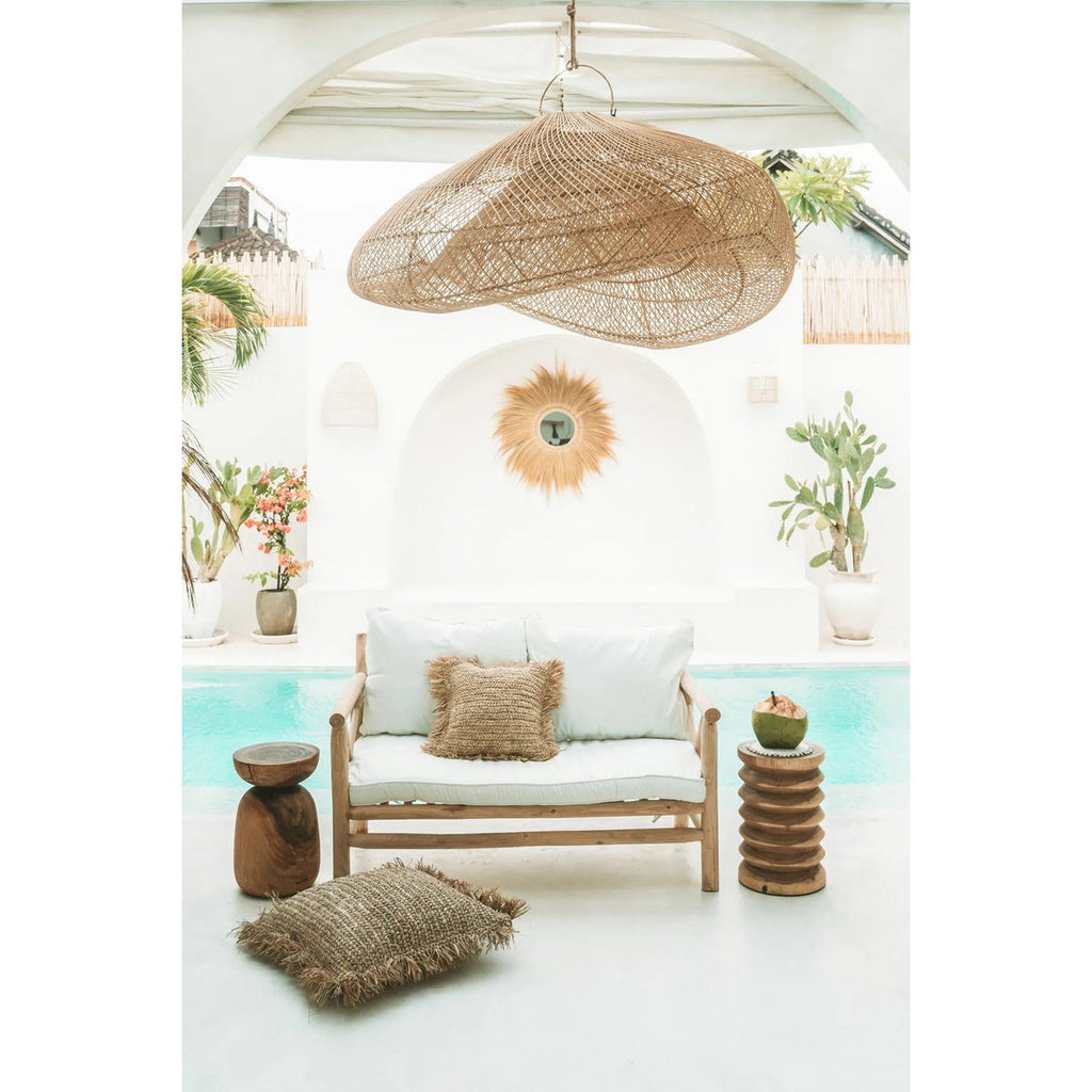 Abat-jour suspension Nuage XXL en rotin naturel – 127 cm
