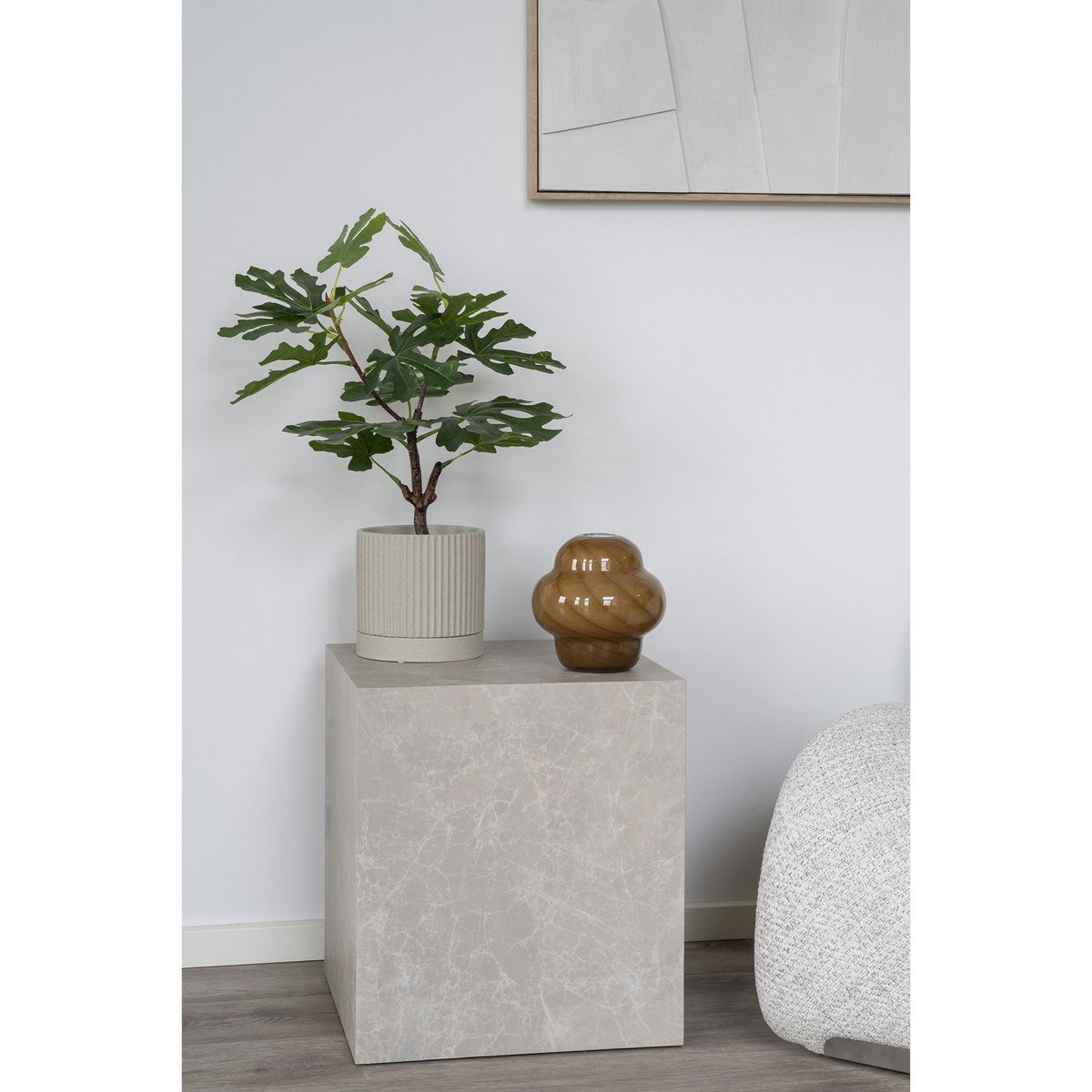 Vase en verre organique – Marron