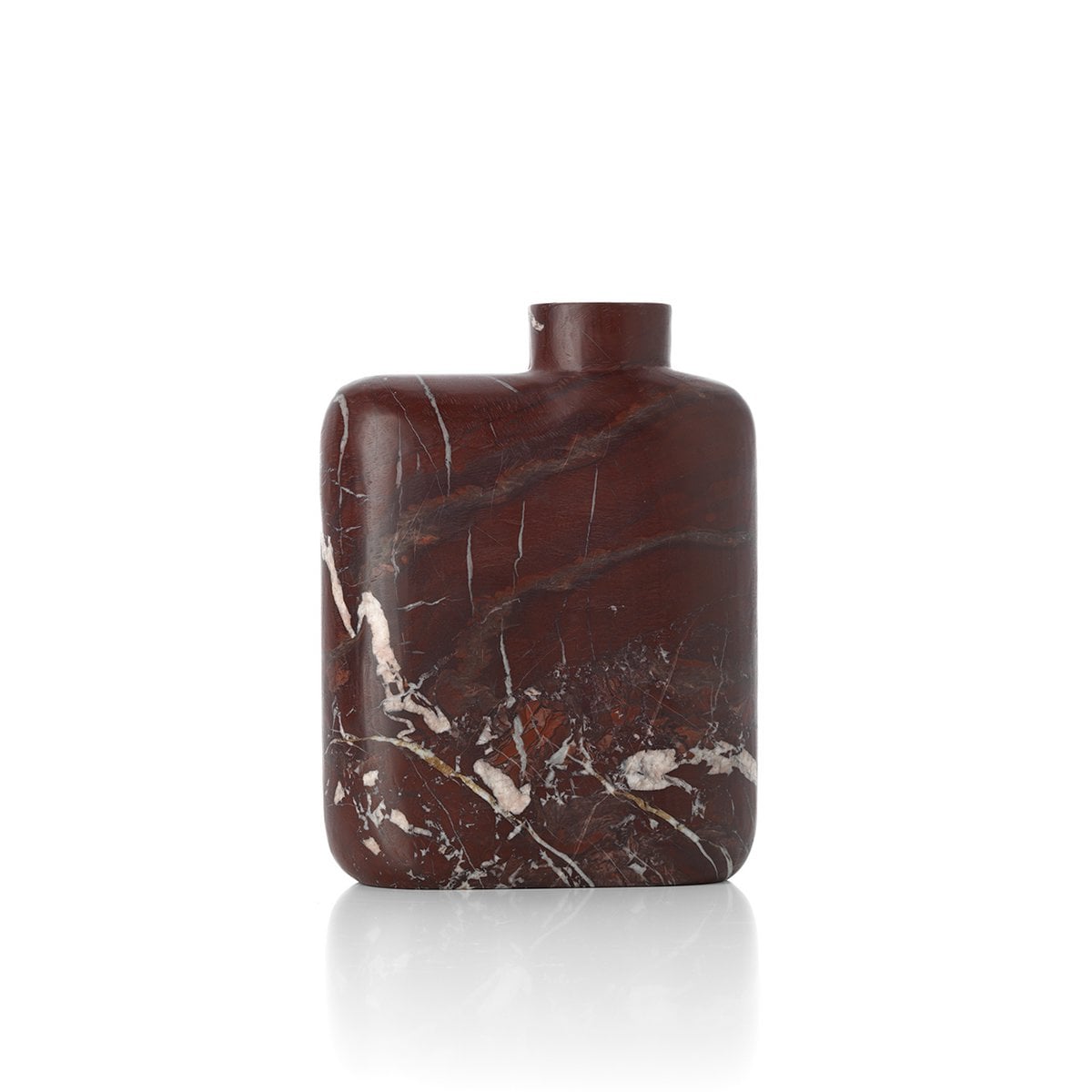 Le vase en marbre Rosso Levanto - Vin rouge - Haut