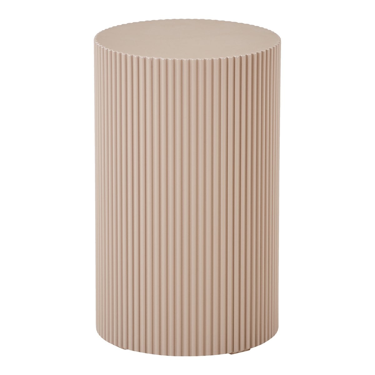 Table d'Appoint Farense - Beige/Gris, MDF Nervuré, 30x30x50 cm