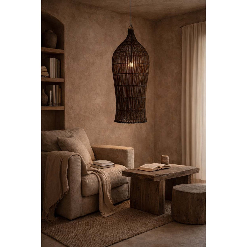 Suspension en bambou Oasis Tower – Noyer Foncé – XL | Bazar Bizar