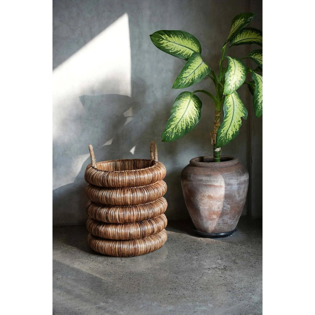 Grand panier en jacinthe d’eau Chunky – Naturel – ×54cm | Bazar Bizar